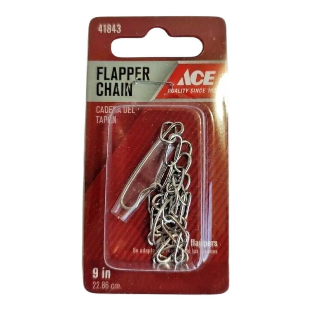 Ace 41843 Flapper Replacement Chain 9 in 22.86 cm Bathroom Toilet Universal New